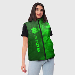 Женский жилет Suzuki - green gradient по-вертикали, цвет: 3D-черный — фото 2