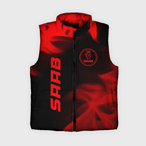 Женский жилет Saab - red gradient вертикально / 3D-Черный – фото 1