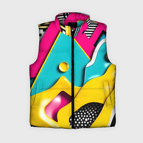 Женский жилет Праздничная абстракция / 3D-Светло-серый – фото 1