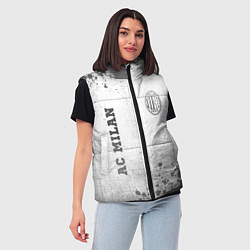 Женский жилет AC Milan - white gradient вертикально, цвет: 3D-черный — фото 2