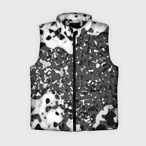 Женский жилет Чёрно-белая абстракция / 3D-Черный – фото 1