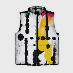 Женский жилет Цветная абстракция - минимализм, цвет: 3D-светло-серый