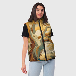 Женский жилет Дерево в японском стиле, цвет: 3D-черный — фото 2