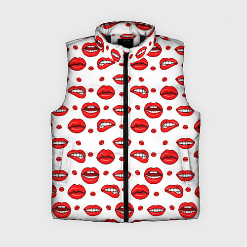 Женский жилет Губной паттерн / 3D-Черный – фото 1