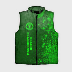 Женский жилет Manchester United - green gradient по-вертикали, цвет: 3D-черный