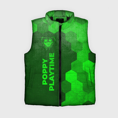 Женский жилет Poppy Playtime - green gradient по-вертикали / 3D-Черный – фото 1