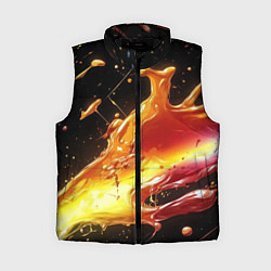 Женский жилет Динамичная краска текстура, цвет: 3D-черный