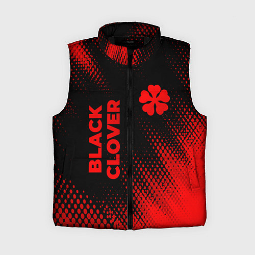 Женский жилет Black Clover - red gradient вертикально / 3D-Черный – фото 1