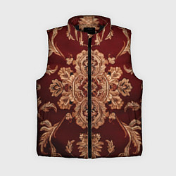 Женский жилет Классический бордовый узор