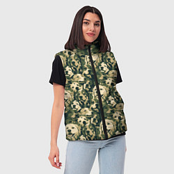 Женский жилет Камуфляжные собаки, цвет: 3D-светло-серый — фото 2