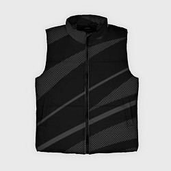 Женский жилет Чёрный с серым абстракция полосы