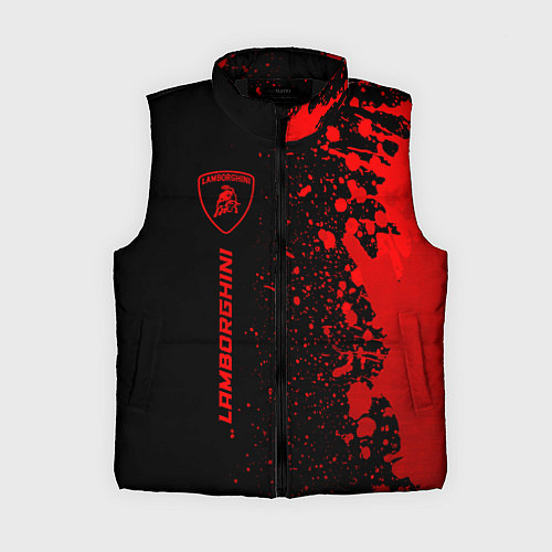 Женский жилет Lamborghini - red gradient по-вертикали / 3D-Черный – фото 1
