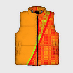Женский жилет Оранжевый с красным абстрактный с текстурой