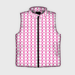 Женский жилет Контурный паттерн соединённые сердца, цвет: 3D-светло-серый