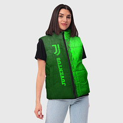 Женский жилет Juventus - green gradient по-вертикали, цвет: 3D-черный — фото 2