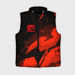 Женский жилет Dota 2 - красные брызги, цвет: 3D-светло-серый