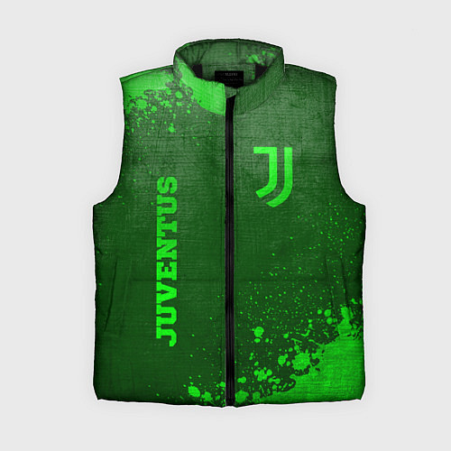 Женский жилет Juventus - green gradient вертикально / 3D-Черный – фото 1