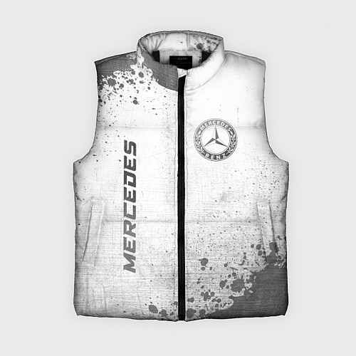 Женский жилет Mercedes - white gradient вертикально / 3D-Черный – фото 1