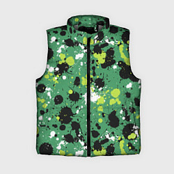 Женский жилет Кляксы на зелёном