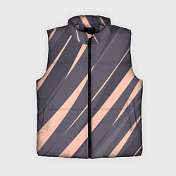Женский жилет Перламутровый серый полосы, цвет: 3D-светло-серый