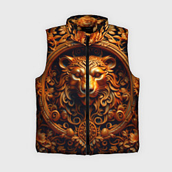 Женский жилет Лев узор, цвет: 3D-черный