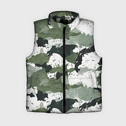 Женский жилет Зеленый фактурный камуфляж