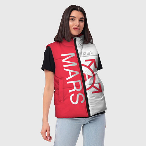 Женский жилет 30 Seconds to Mars poster / 3D-Красный – фото 3