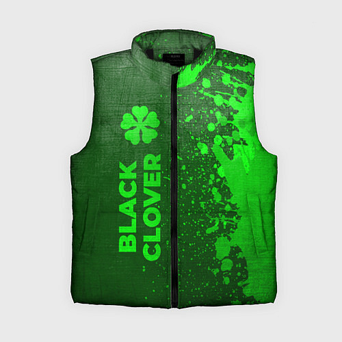 Женский жилет Black Clover - green gradient по-вертикали / 3D-Черный – фото 1