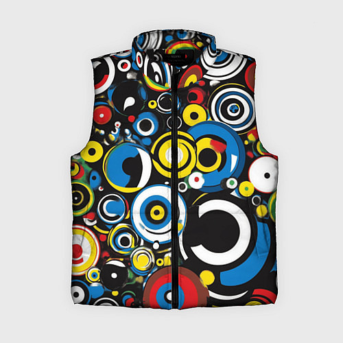 Женский жилет Абстракция геометрическая / 3D-Черный – фото 1