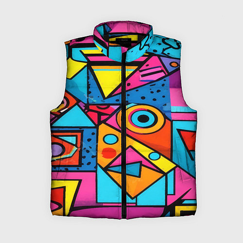Женский жилет Кислая геометрия / 3D-Черный – фото 1