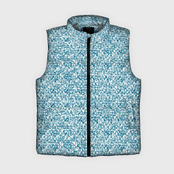 Женский жилет Бело-синий текстурный