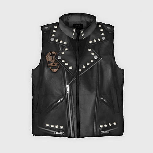 Женский жилет Косуха с черепом / 3D-Черный – фото 1