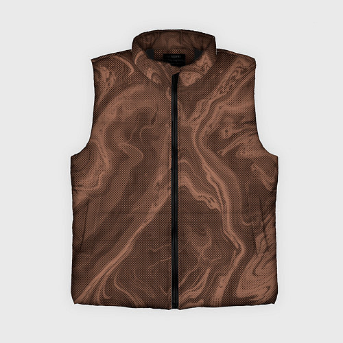 Женский жилет Коричневый абстракция в точку / 3D-Черный – фото 1