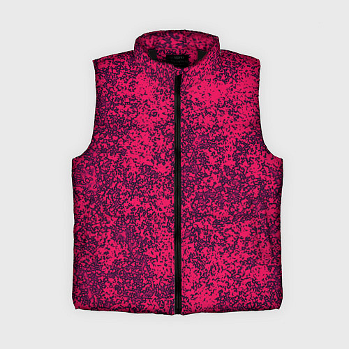 Женский жилет Насыщенный розовый текстура / 3D-Черный – фото 1