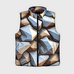 Женский жилет Каменно металлическая абстракция