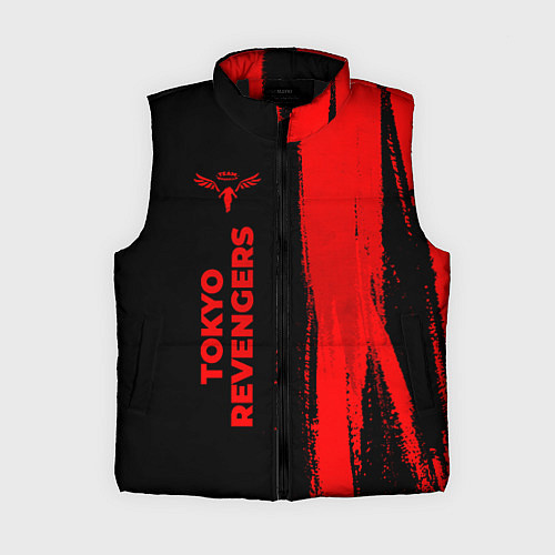Женский жилет Tokyo Revengers - red gradient по-вертикали / 3D-Черный – фото 1