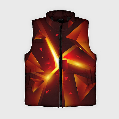 Женский жилет Трехмерный взрыв неоновых плит абстракция / 3D-Черный – фото 1