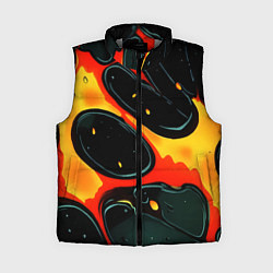 Женский жилет Оранжевые разломы текстура