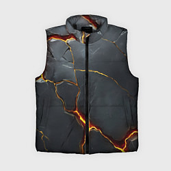 Женский жилет Серая текстура с золотым изломом