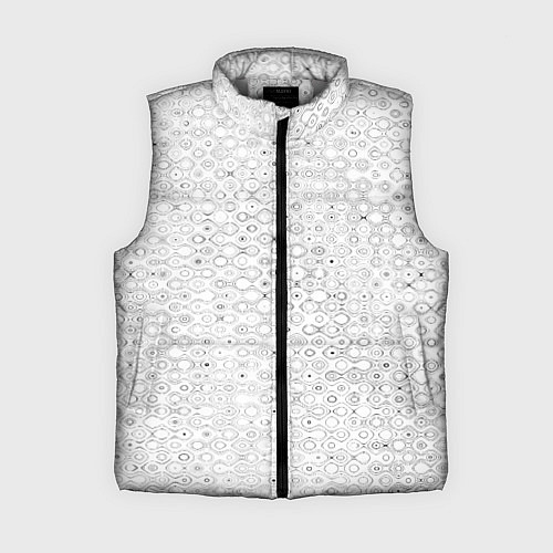 Женский жилет Белый с абстрактным узором / 3D-Светло-серый – фото 1