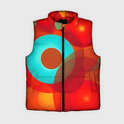 Женский жилет Оптическая абстракция с кругами