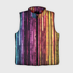 Женский жилет Неоновый и переливающийся киберпанк узор