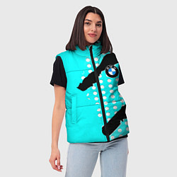 Женский жилет BMW sport краски, цвет: 3D-светло-серый — фото 2