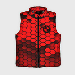 Женский жилет BMW карбоновая абстракция, цвет: 3D-светло-серый