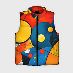 Женский жилет Динамичный красочный паттерн, цвет: 3D-красный