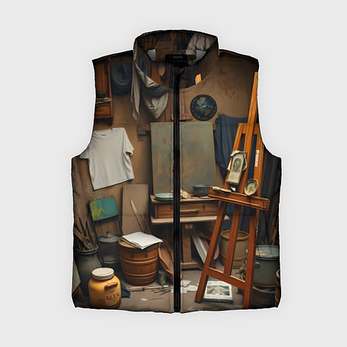 Женский жилет Мастерская художника / 3D-Светло-серый – фото 1