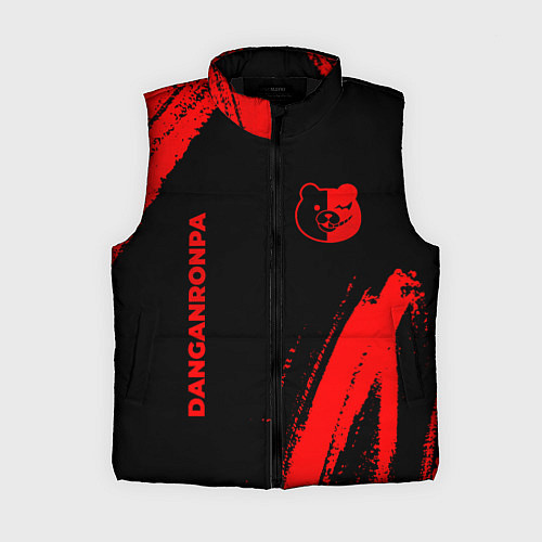 Женский жилет Danganronpa - red gradient вертикально / 3D-Черный – фото 1