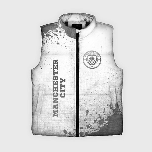Женский жилет Manchester City - white gradient вертикально / 3D-Черный – фото 1
