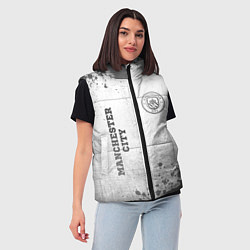 Женский жилет Manchester City - white gradient вертикально, цвет: 3D-черный — фото 2