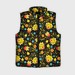 Женский жилет Хохлома цветы